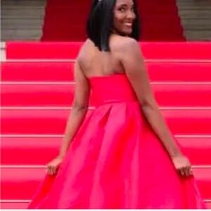 HUTCH Cutch Red Satin Gown